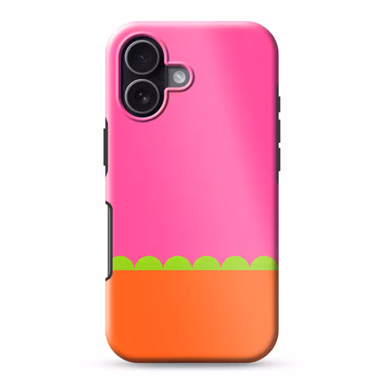 Handyhülle Toughcase - Zusammenfassung – Geometrisch – Farbblöcke – Rosa – Orange — 1