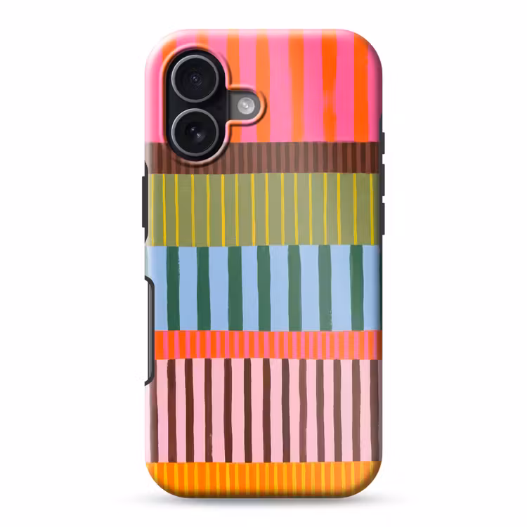 Handyhülle Toughcase - Zusammenfassung – Streifen – Modern – Farbenfroh – Kunst — 1