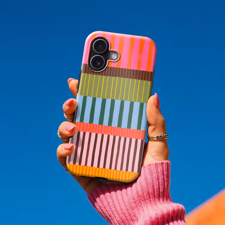 Handyhülle Toughcase - Zusammenfassung – Streifen – Modern – Farbenfroh – Kunst — 2