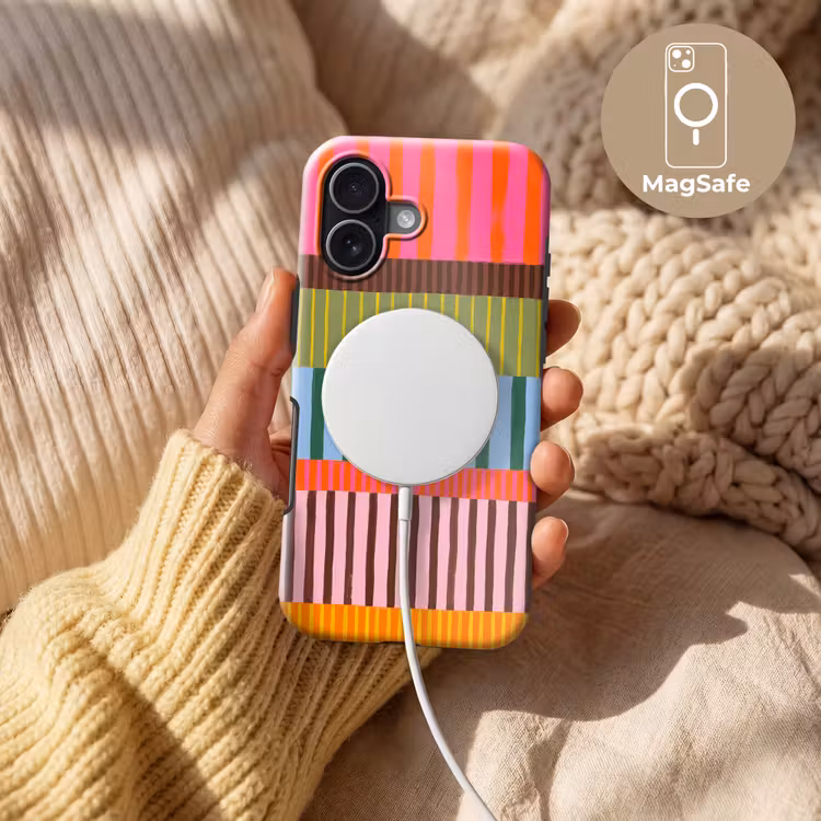 Handyhülle Toughcase - Zusammenfassung – Streifen – Modern – Farbenfroh – Kunst — 8