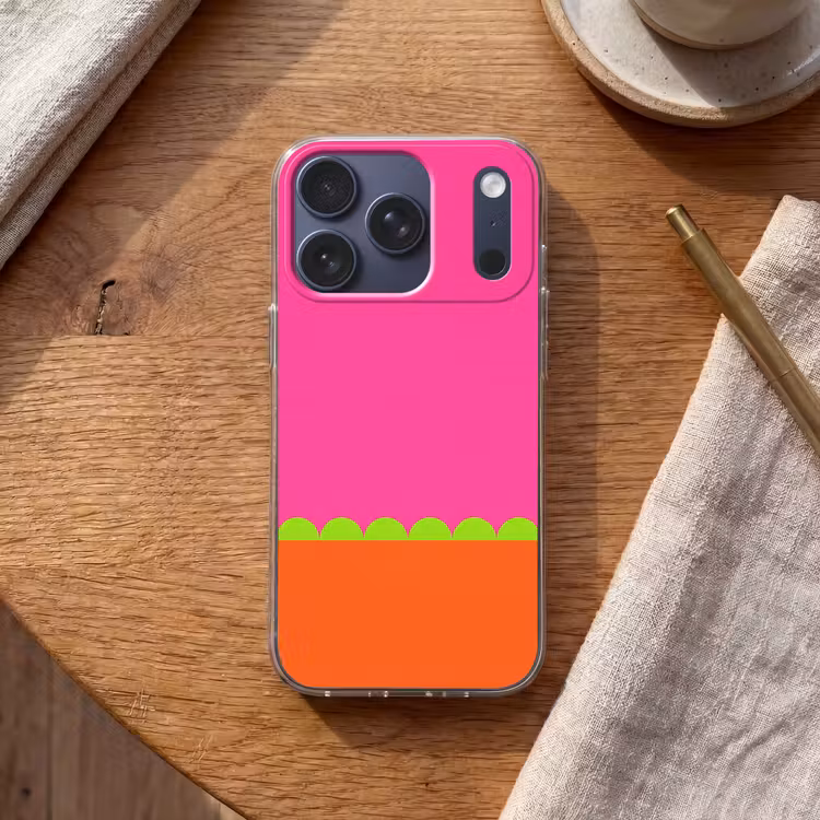 Handyhülle - Zusammenfassung – Geometrisch – Farbblöcke – Rosa – Orange — 2