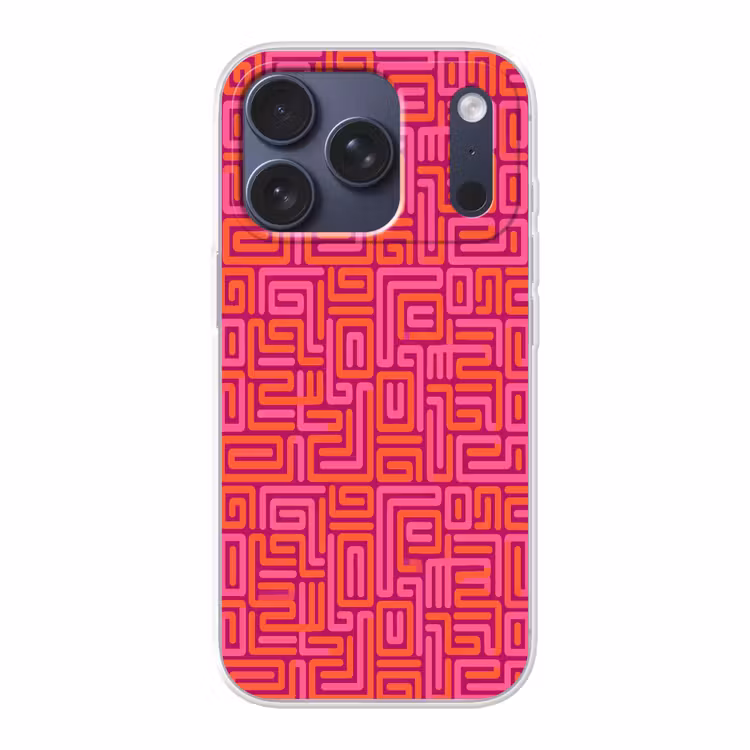 Handyhülle - Zusammenfassung – Muster – Linien – Rosa – Orange — 1