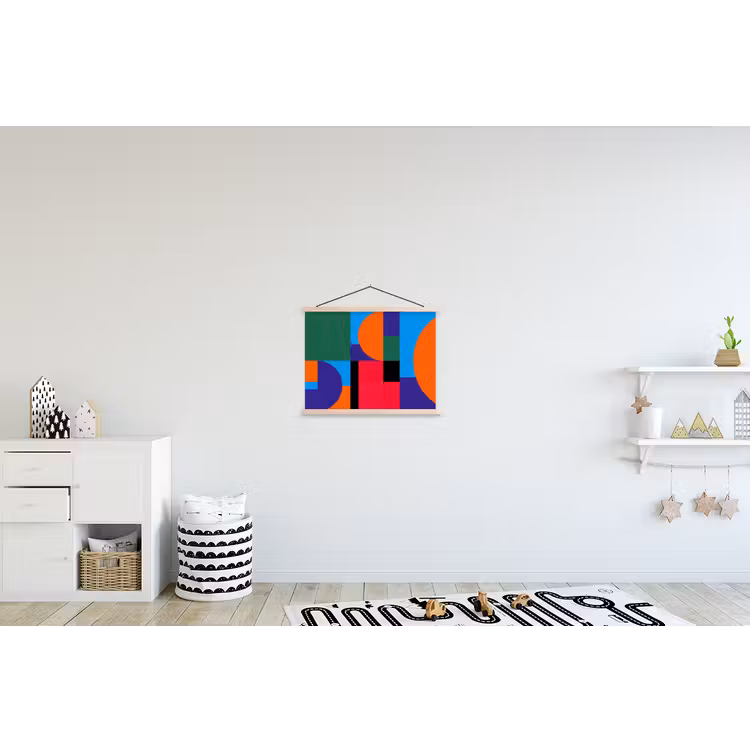 Stoffbild - Geometrisch – Abstrakt – Formen – Farbenfroh – Modern — 2