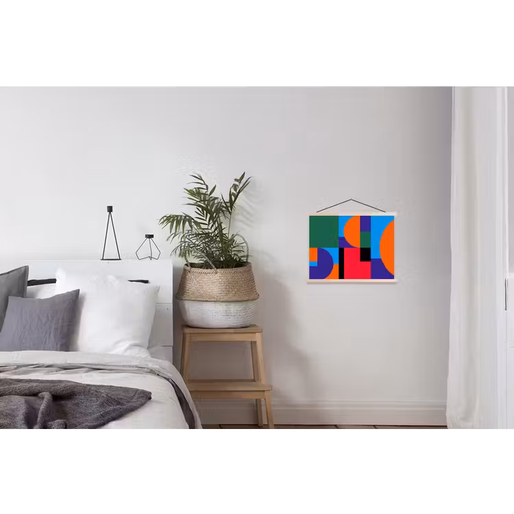 Stoffbild - Geometrisch – Abstrakt – Formen – Farbenfroh – Modern — 3