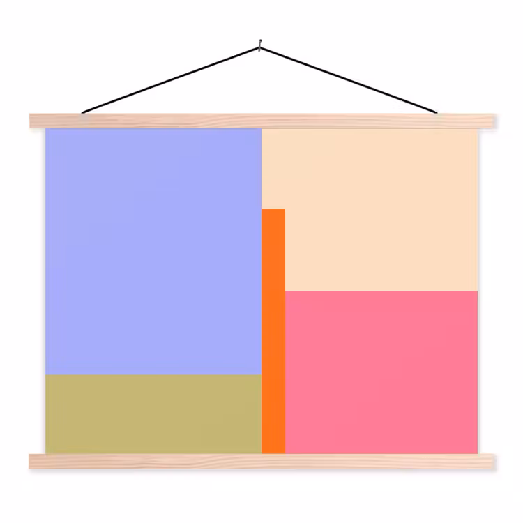 Stoffbild - Zusammenfassung – Geometrie – Kunst – Modern – Farbenfroh — 1
