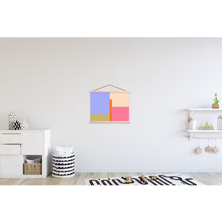 Stoffbild - Zusammenfassung – Geometrie – Kunst – Modern – Farbenfroh — 2