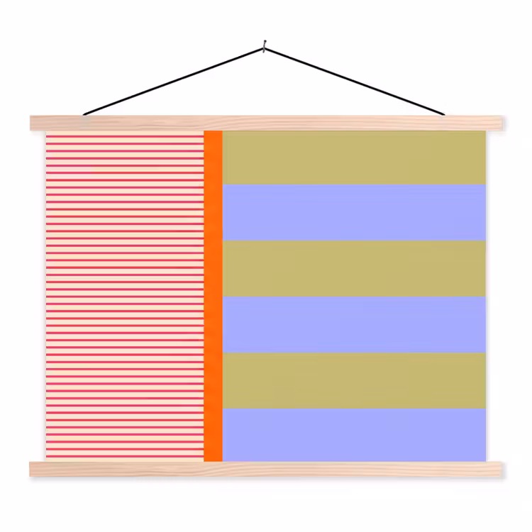 Stoffbild - Zusammenfassung – Geometrie – Streifen – Blöcke – Rot — 1