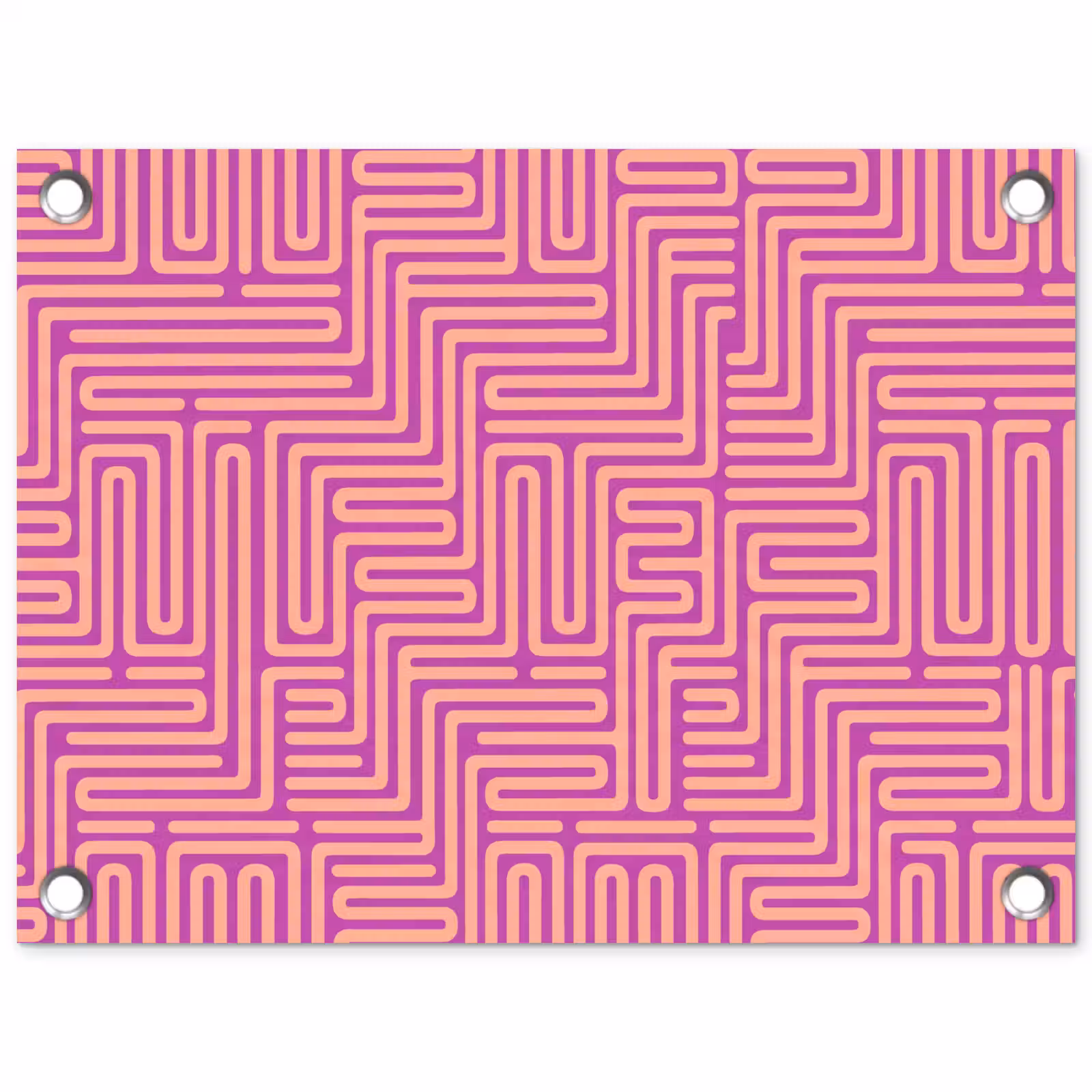 Gartenposter - Muster – Linien – Abstrakt – Modern – Lila — 1