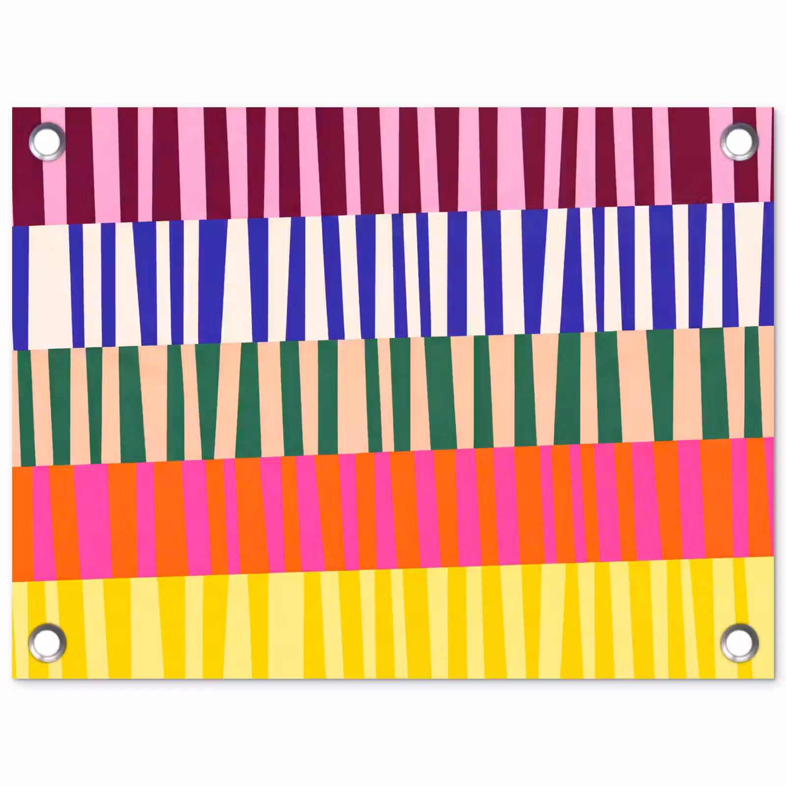 Gartenposter - Muster – Streifen – Abstrakt – Modern – Farbenfroh — 1