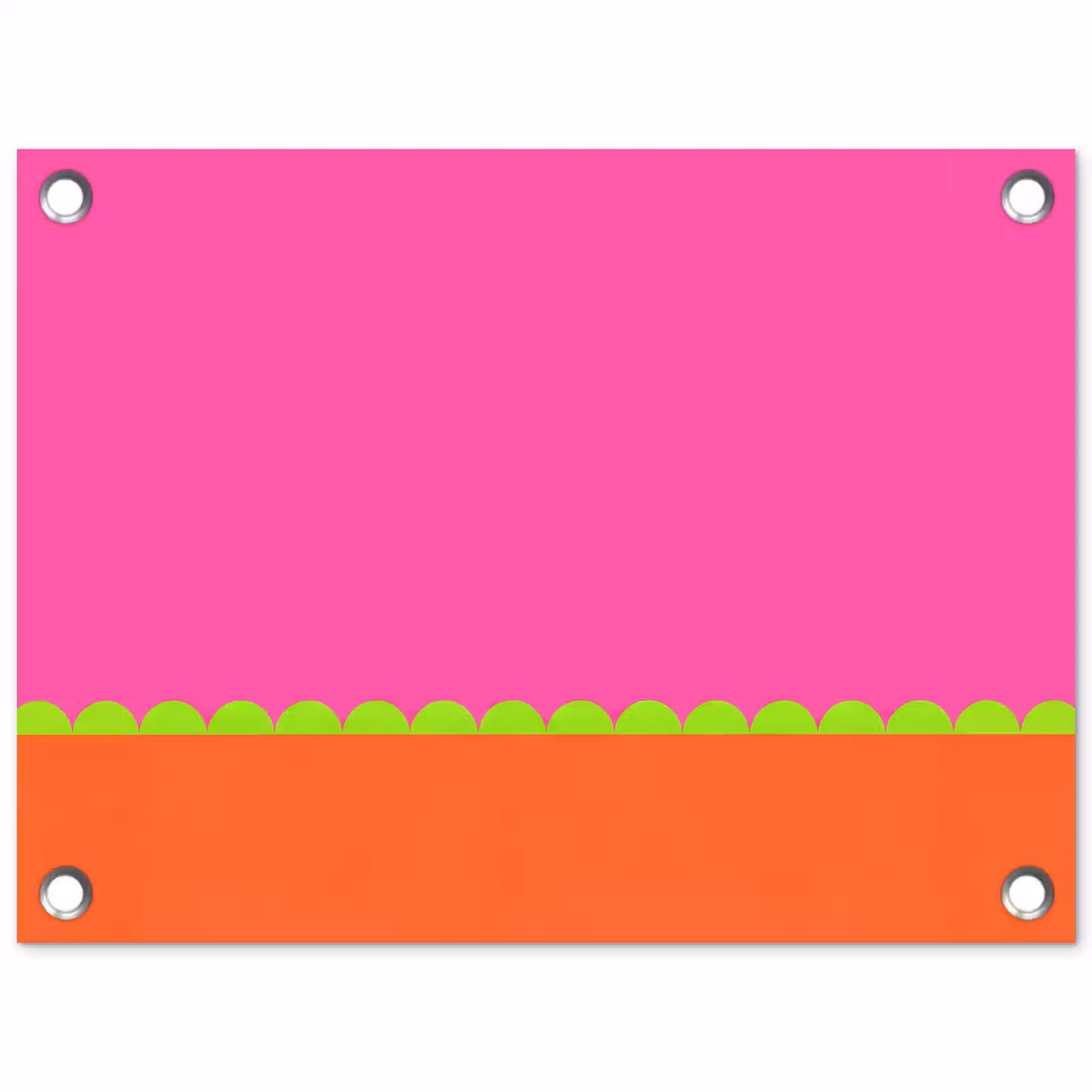 Gartenposter - Zusammenfassung – Geometrisch – Farbblöcke – Rosa – Orange — 1