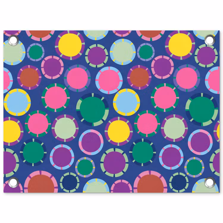 Gartenposter - Muster – Kreise – Abstrakt – Bunt — 1