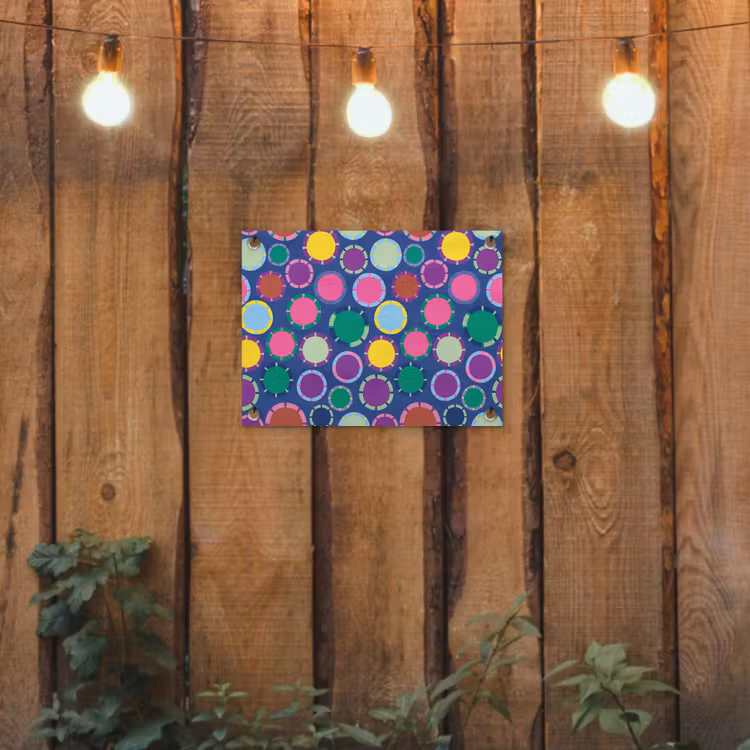 Gartenposter - Muster – Kreise – Abstrakt – Bunt — 2