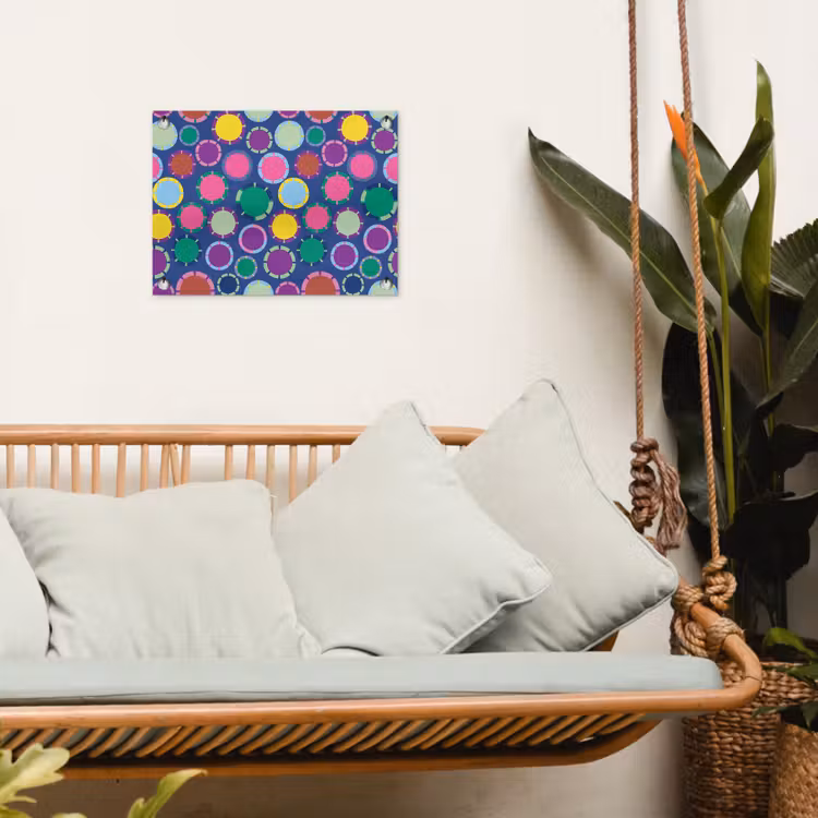 Gartenposter - Muster – Kreise – Abstrakt – Bunt — 4