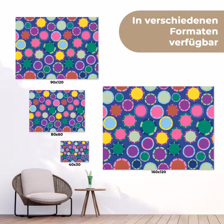 Gartenposter - Muster – Kreise – Abstrakt – Bunt — 6