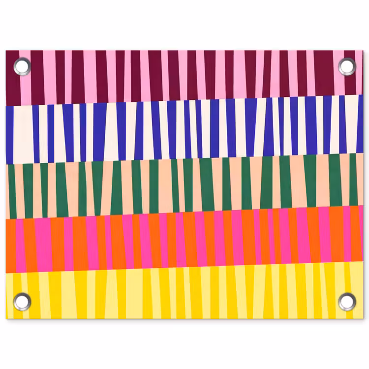 Gartenposter - Muster – Streifen – Abstrakt – Modern – Farbenfroh — 1