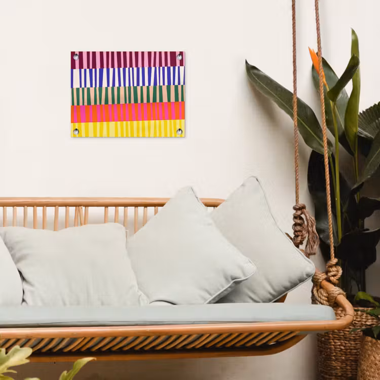 Gartenposter - Muster – Streifen – Abstrakt – Modern – Farbenfroh — 4
