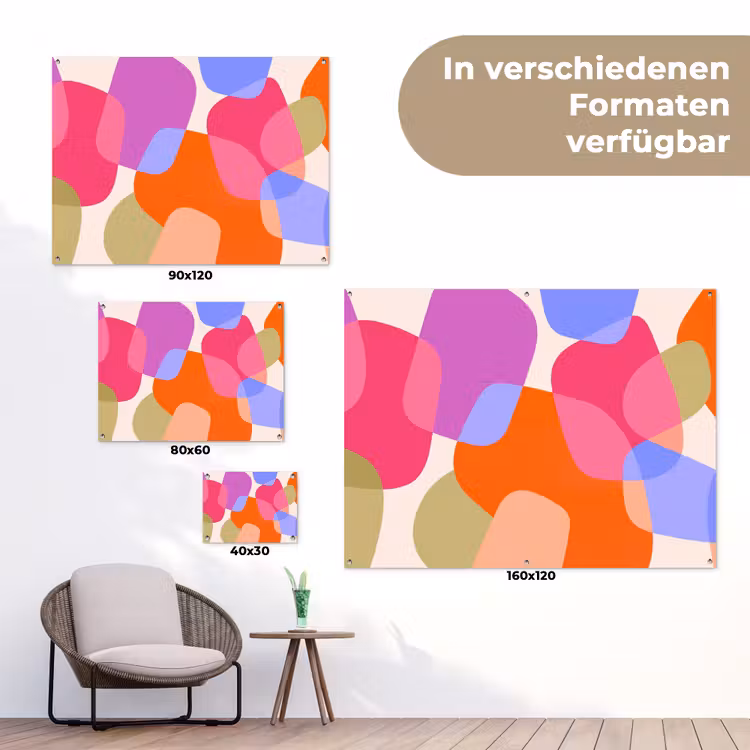 Gartenposter - Zusammenfassung – Formen – Modern – Farbenfroh — 6