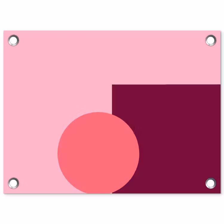 Gartenposter - Zusammenfassung – Formen – Rosa – Modern – Design — 1