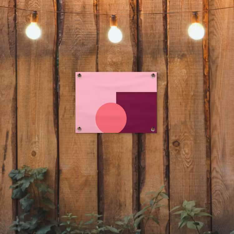 Gartenposter - Zusammenfassung – Formen – Rosa – Modern – Design — 2