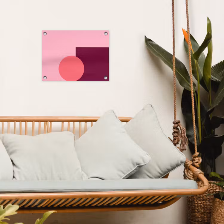 Gartenposter - Zusammenfassung – Formen – Rosa – Modern – Design — 4