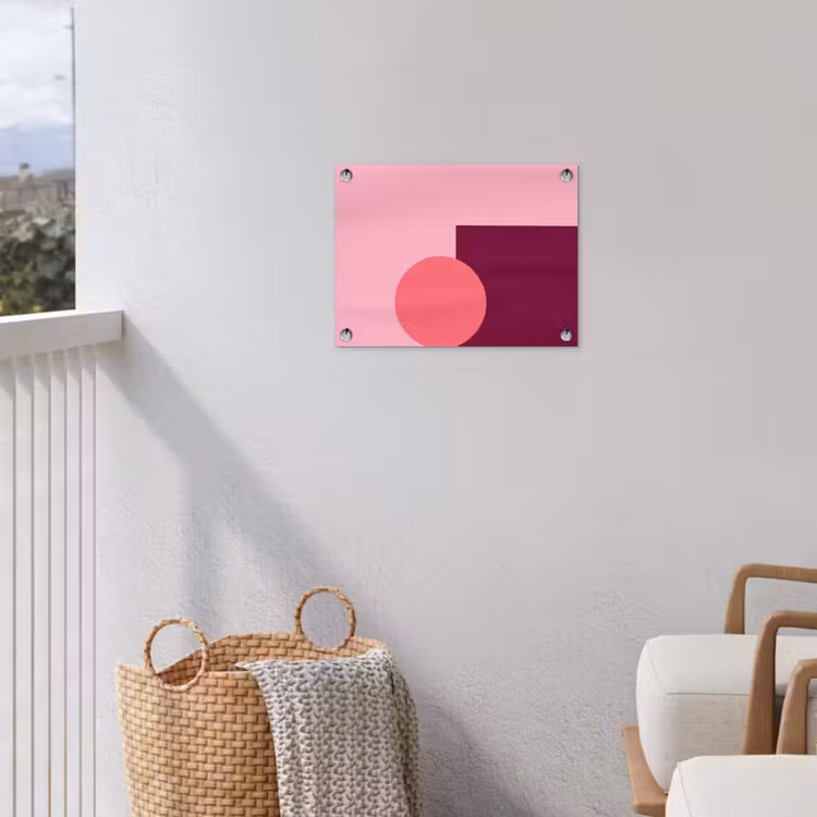 Gartenposter - Zusammenfassung – Formen – Rosa – Modern – Design — 5