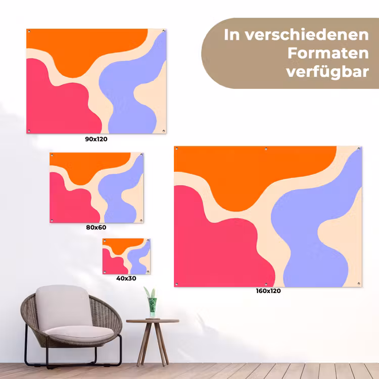 Gartenposter - Zusammenfassung – Organische Formen – Design – Modern – Farbenfroh — 6