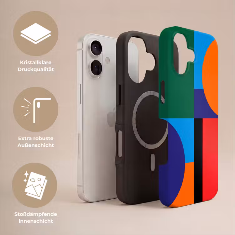 Handyhülle Toughcase - Geometrisch – Abstrakt – Formen – Farbenfroh – Modern — 3