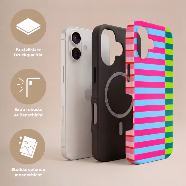 Handyhülle Toughcase - Muster – Streifen – Modern – Abstrakt – Bunt — 3