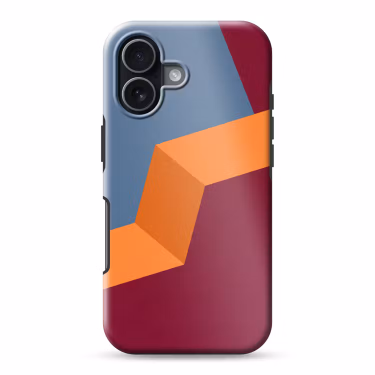 Handyhülle Toughcase - Zusammenfassung – Formen – Modern – Blau – Orange — 1