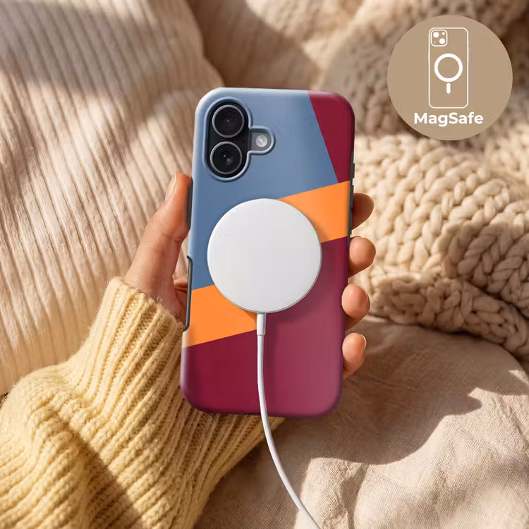 Handyhülle Toughcase - Zusammenfassung – Formen – Modern – Blau – Orange — 8