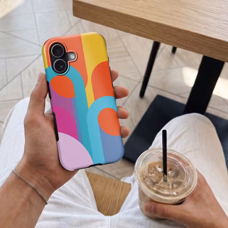 Handyhülle Toughcase - Zusammenfassung – Geometrie – Farbenfroh – Modern – Kunst — 4