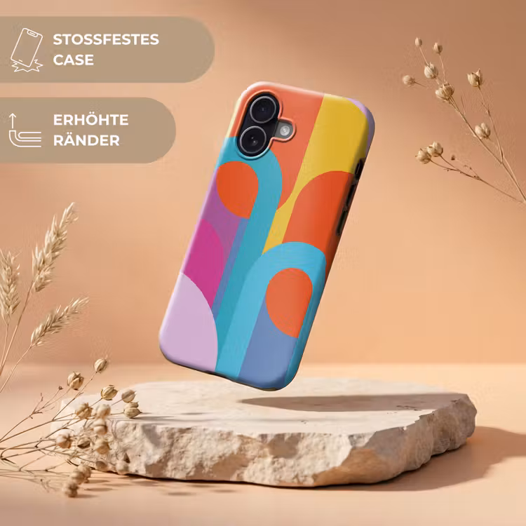 Handyhülle Toughcase - Zusammenfassung – Geometrie – Farbenfroh – Modern – Kunst — 5