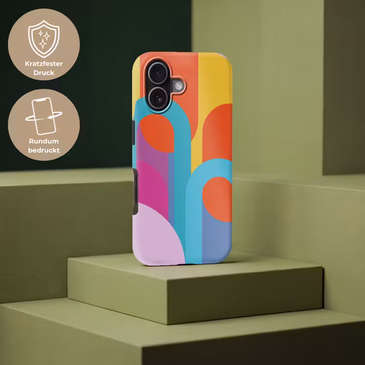 Handyhülle Toughcase - Zusammenfassung – Geometrie – Farbenfroh – Modern – Kunst — 7