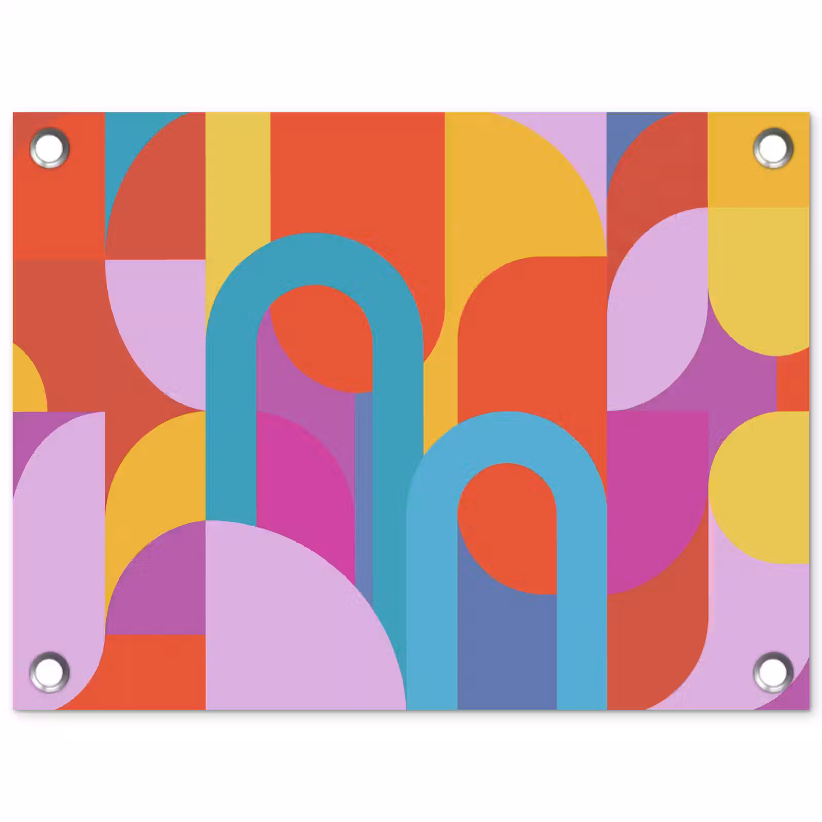 Gartenposter - Zusammenfassung – Geometrie – Farbenfroh – Modern – Kunst — 1