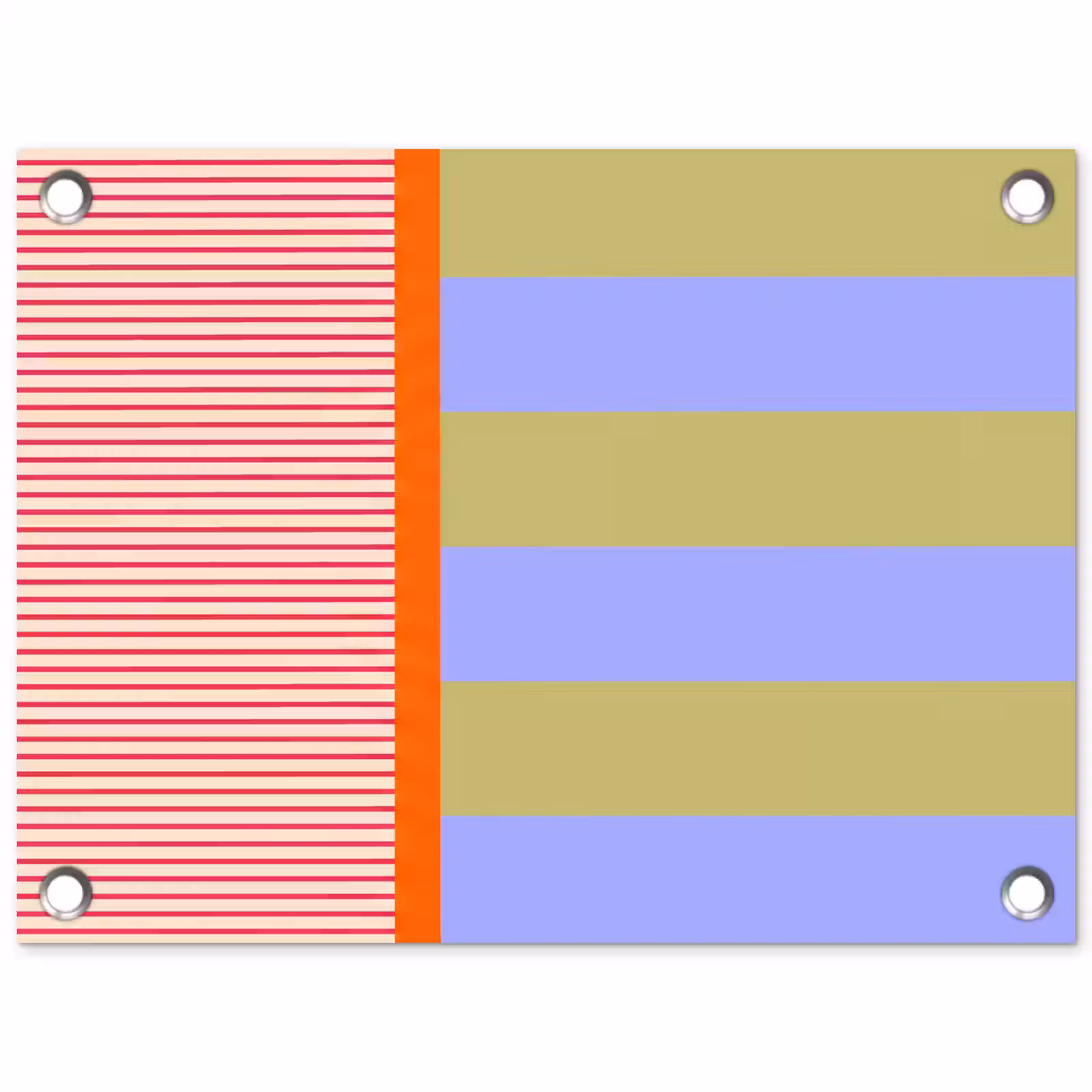 Gartenposter - Zusammenfassung – Geometrie – Streifen – Blöcke – Rot — 1