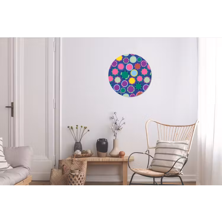 Alu-Dibond-Bild Rund - Muster – Kreise – Abstrakt – Bunt — 2