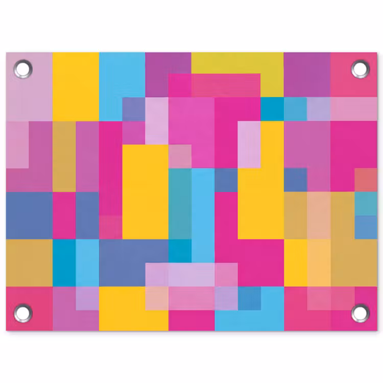 Gartenposter - Abstrakt – Geometrisch – Kunst – Farbenfroh – Modern — 1