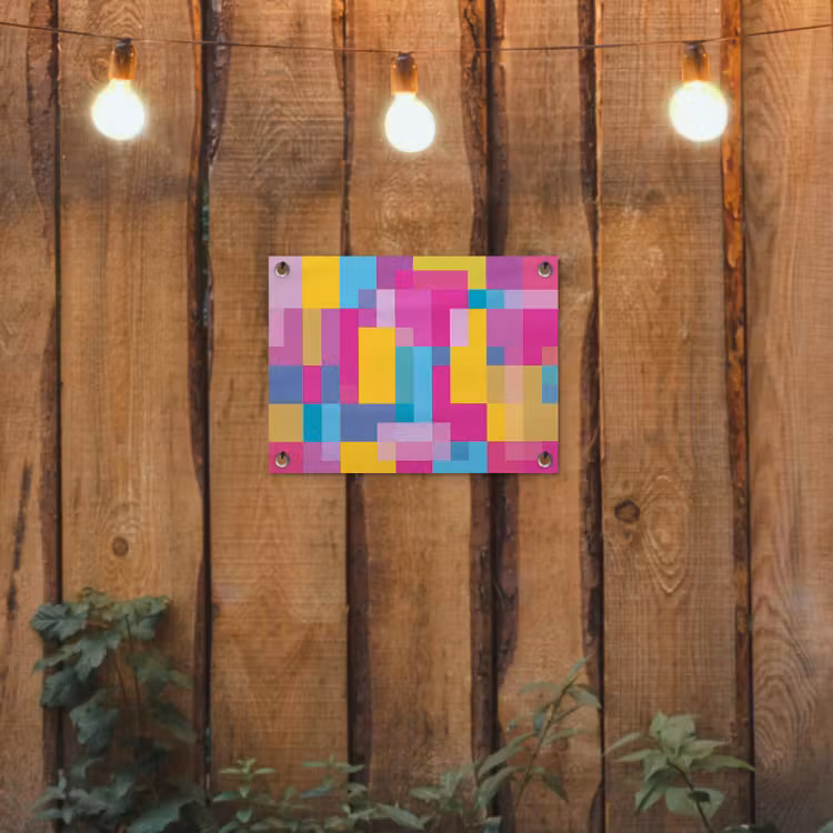Gartenposter - Abstrakt – Geometrisch – Kunst – Farbenfroh – Modern — 2
