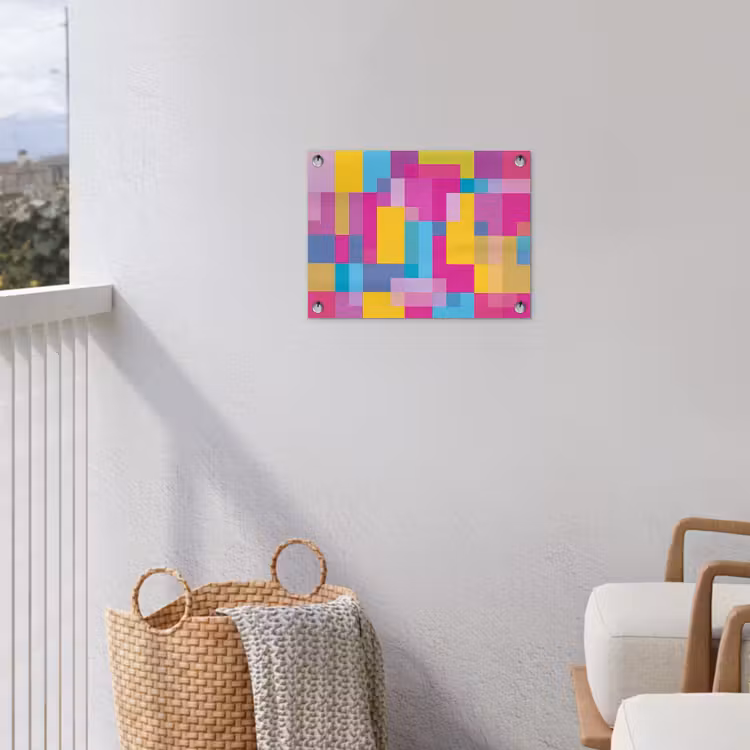 Gartenposter - Abstrakt – Geometrisch – Kunst – Farbenfroh – Modern — 5