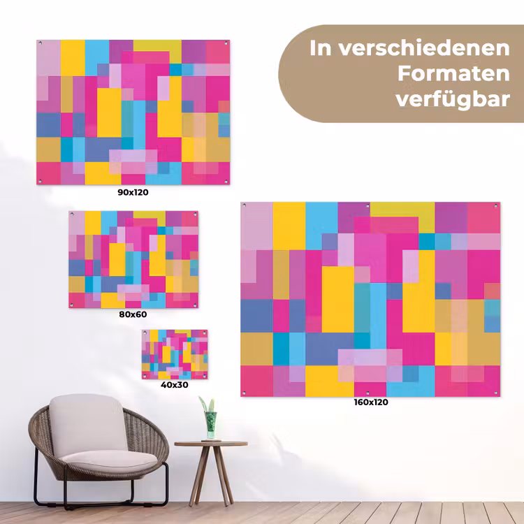 Gartenposter - Abstrakt – Geometrisch – Kunst – Farbenfroh – Modern — 6