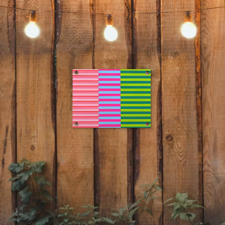 Gartenposter - Muster – Streifen – Modern – Abstrakt – Bunt — 2