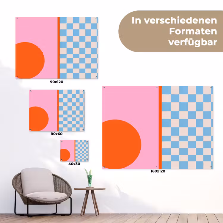 Gartenposter - Zusammenfassung – Formen – Geometrisch – Modern – Farbenfroh — 6