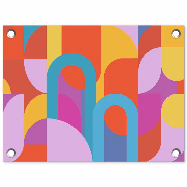 Gartenposter - Zusammenfassung – Geometrie – Farbenfroh – Modern – Kunst — 1