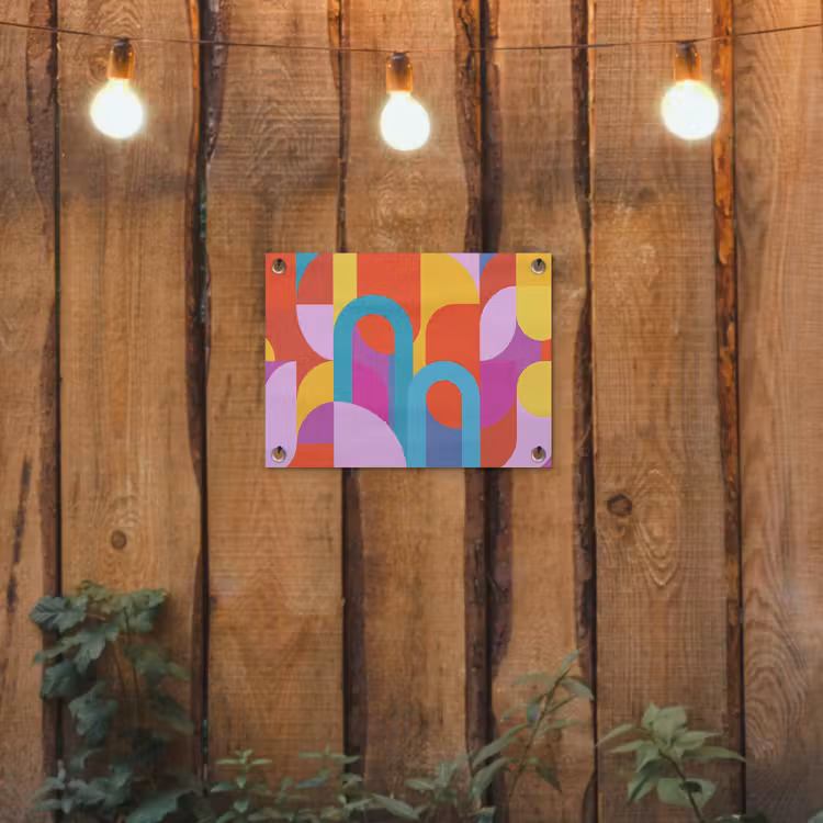 Gartenposter - Zusammenfassung – Geometrie – Farbenfroh – Modern – Kunst — 2