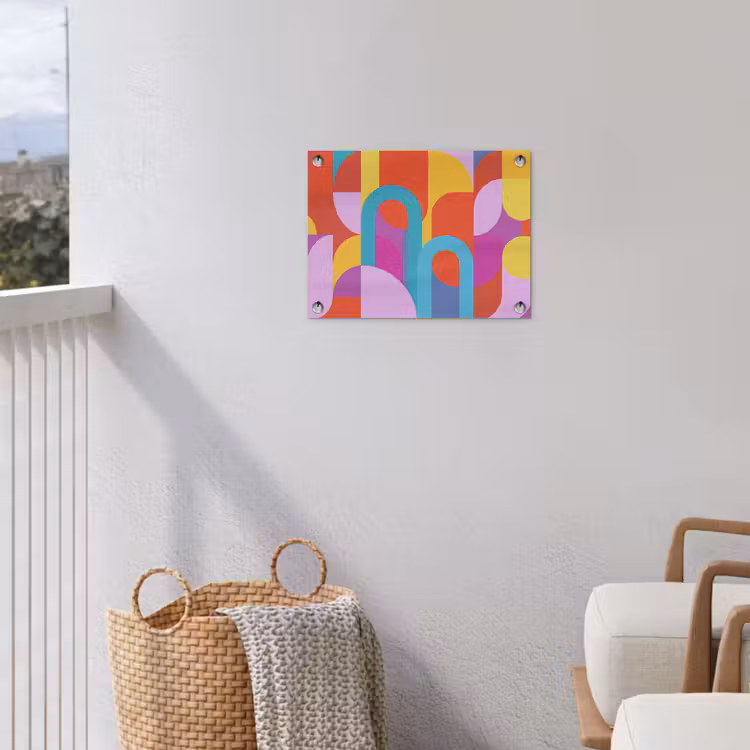 Gartenposter - Zusammenfassung – Geometrie – Farbenfroh – Modern – Kunst — 5