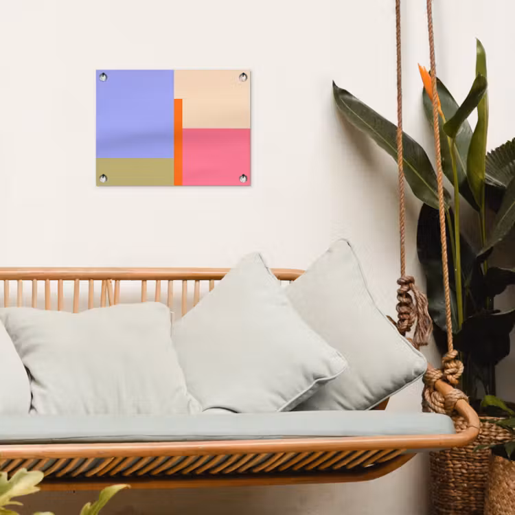 Gartenposter - Zusammenfassung – Geometrie – Kunst – Modern – Farbenfroh — 4