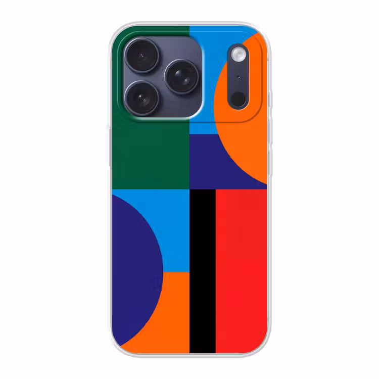 Handyhülle - Geometrisch – Abstrakt – Formen – Farbenfroh – Modern — 1
