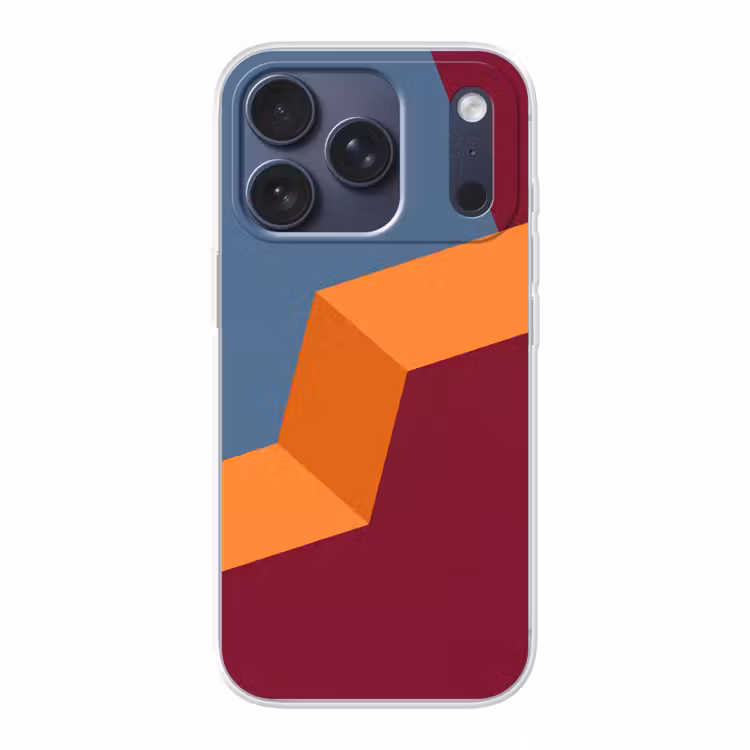 Handyhülle - Zusammenfassung – Formen – Modern – Blau – Orange — 1