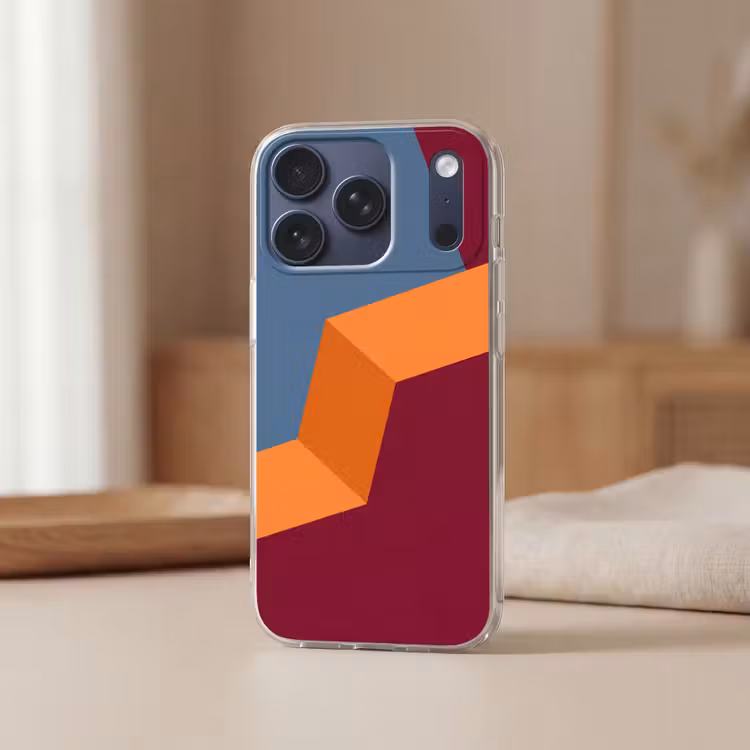 Handyhülle - Zusammenfassung – Formen – Modern – Blau – Orange — 3
