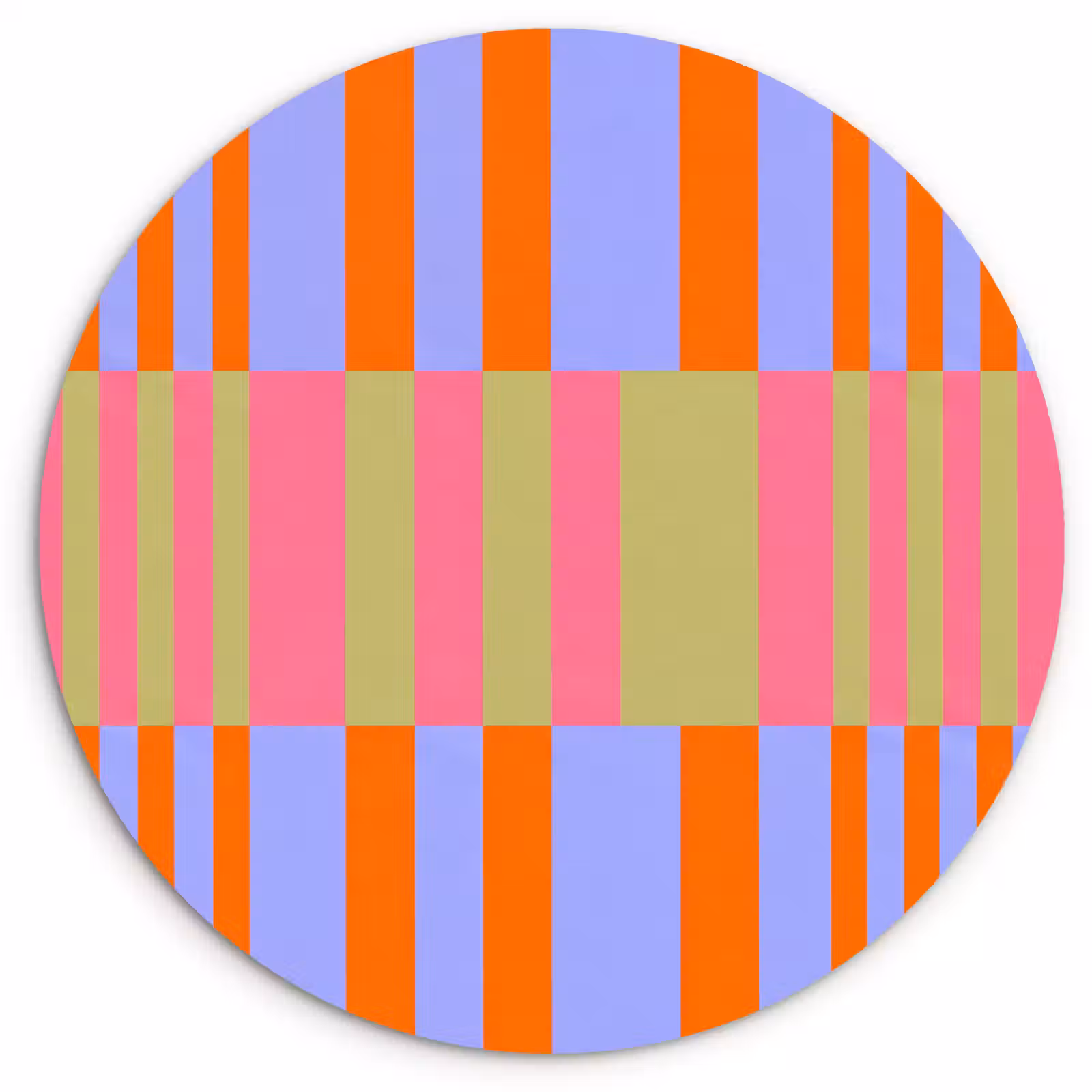 Glasbild Rund - Zusammenfassung – Muster – Geometrisch – Farbenfroh – Modern — 1